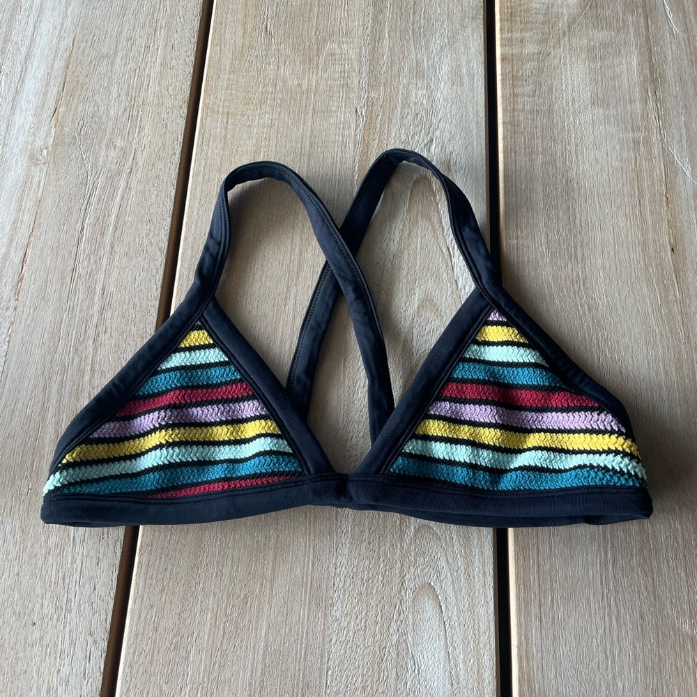 Indah cross back crochet bikini top